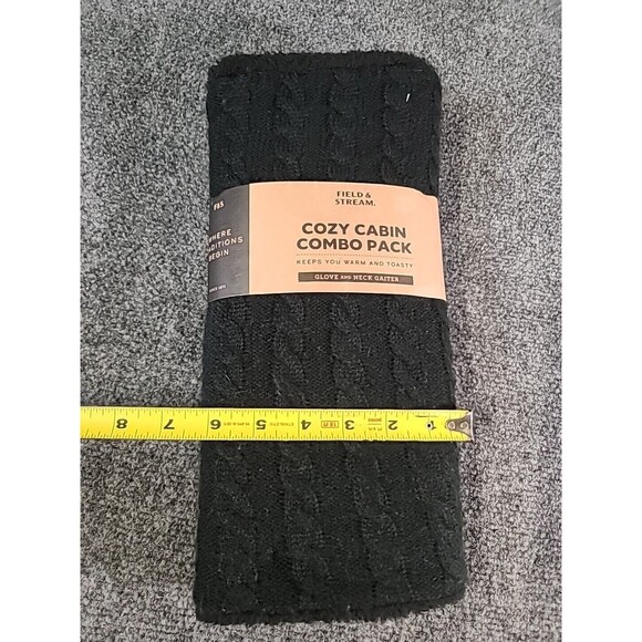 NWT Field & Stream Cozy Cabin Neck Gaiter Black OSFM NO GLOVES *GAITER ONLY* - Picture 7 of 7